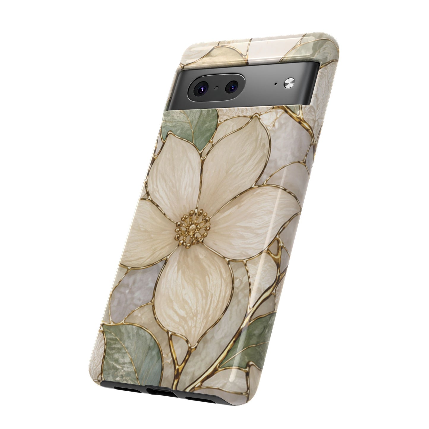 Ivory Bloom White Floral Tough Case - Stained Florals Collection Phone Case