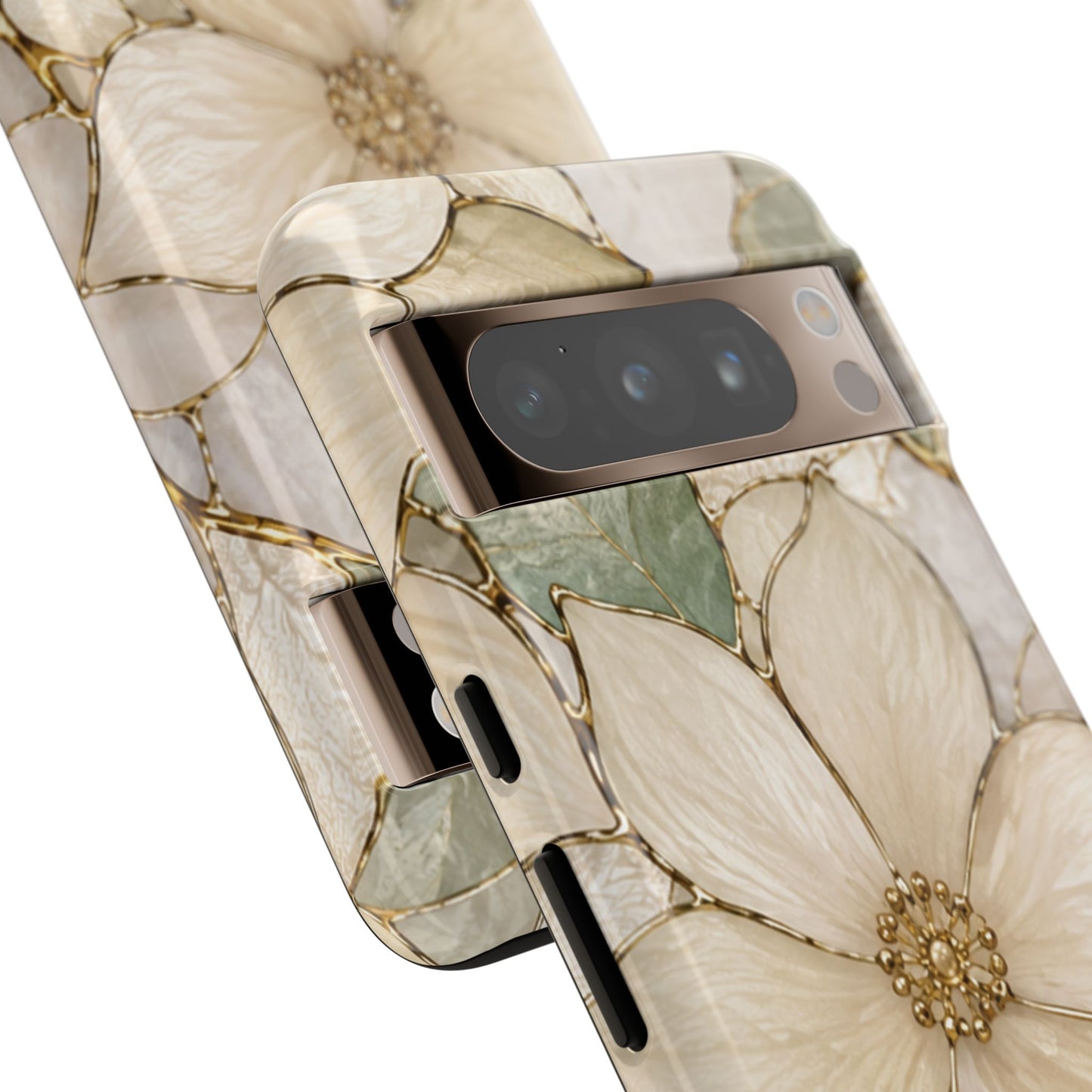 Ivory Bloom White Floral Tough Case - Stained Florals Collection Phone Case