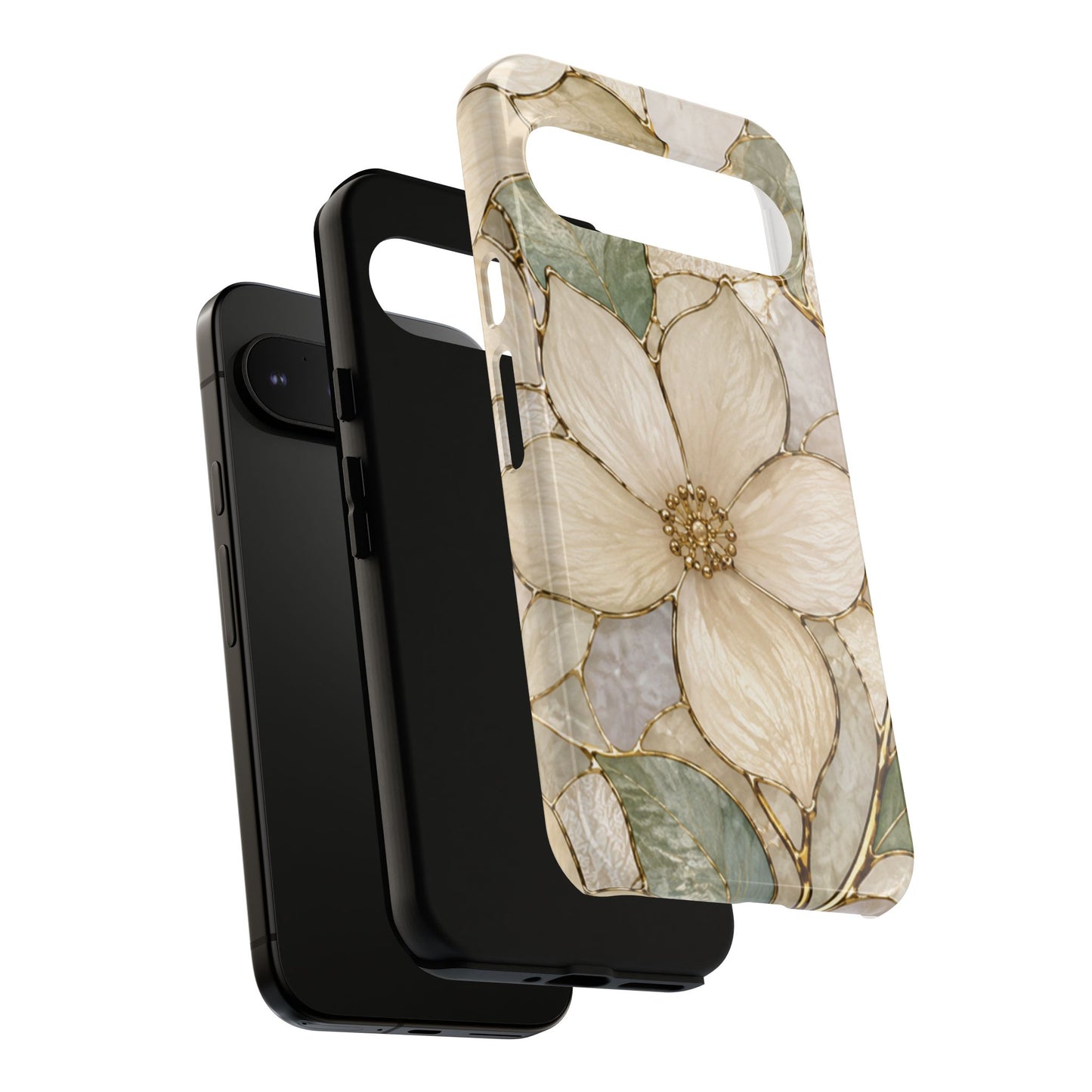 Ivory Bloom White Floral Tough Case - Stained Florals Collection Phone Case