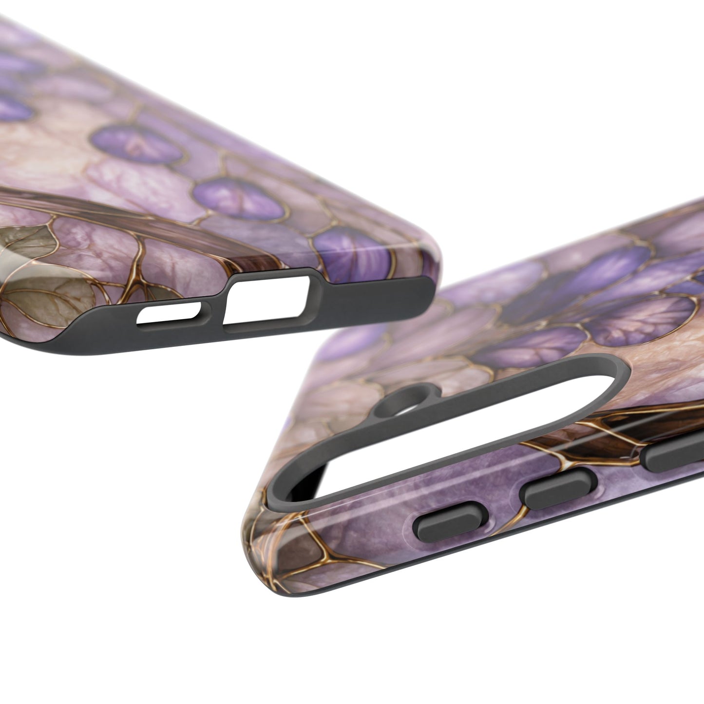 Wisteria Wilows Floral Lavender Vines Tough Phone Case- Stained glass floral collection