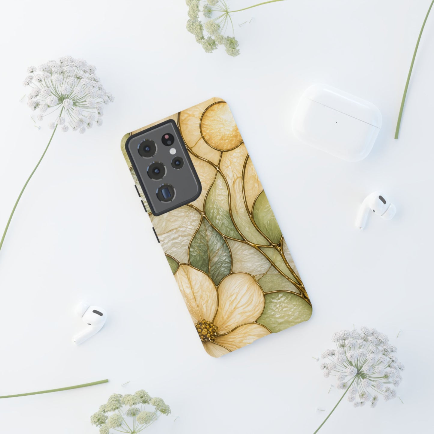 Sage & Sun Floral Stained Glass Tough Phone Case — Floral Protection