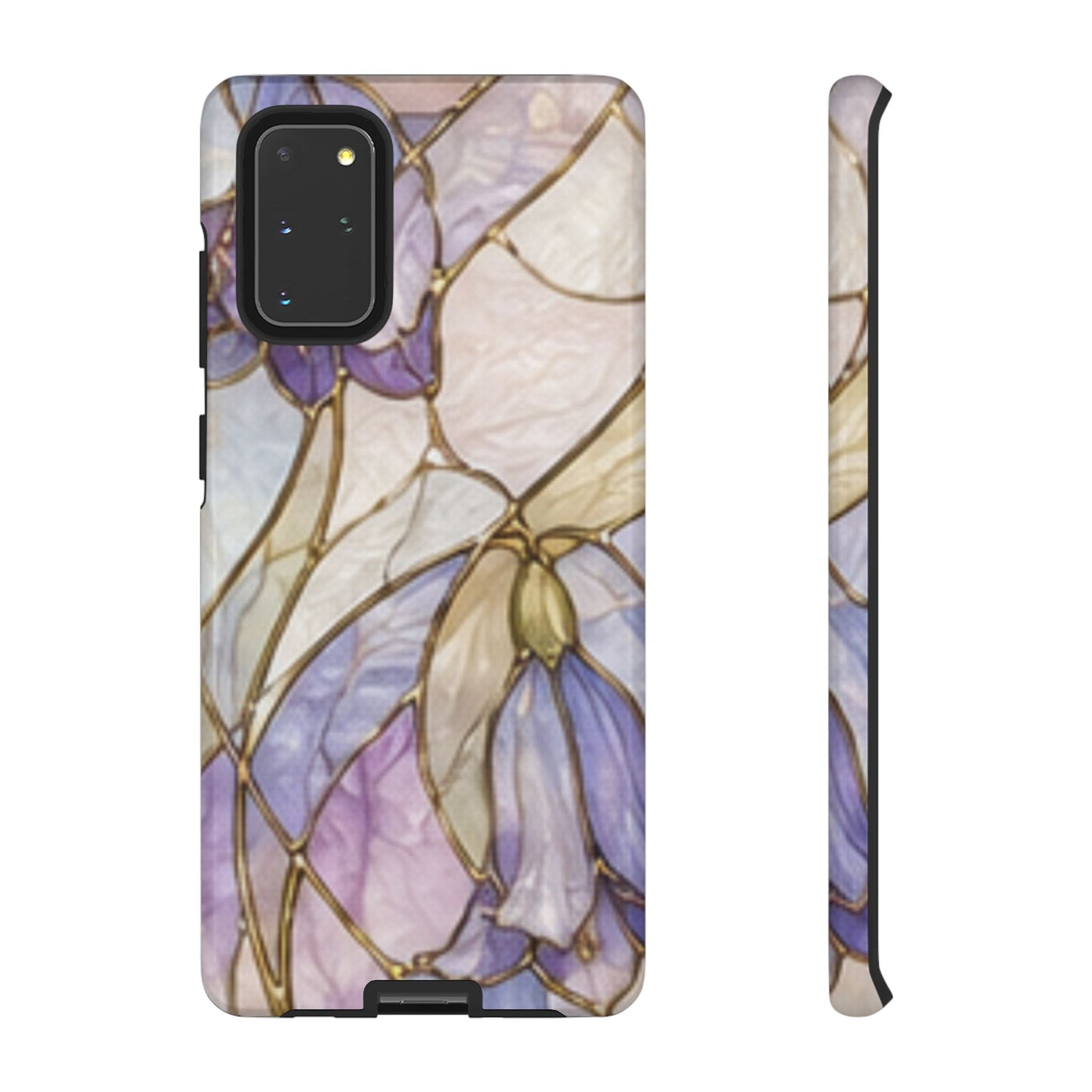Lilac Meadows Stained Floral Glass Phone Case – Purple Lily Tough Case