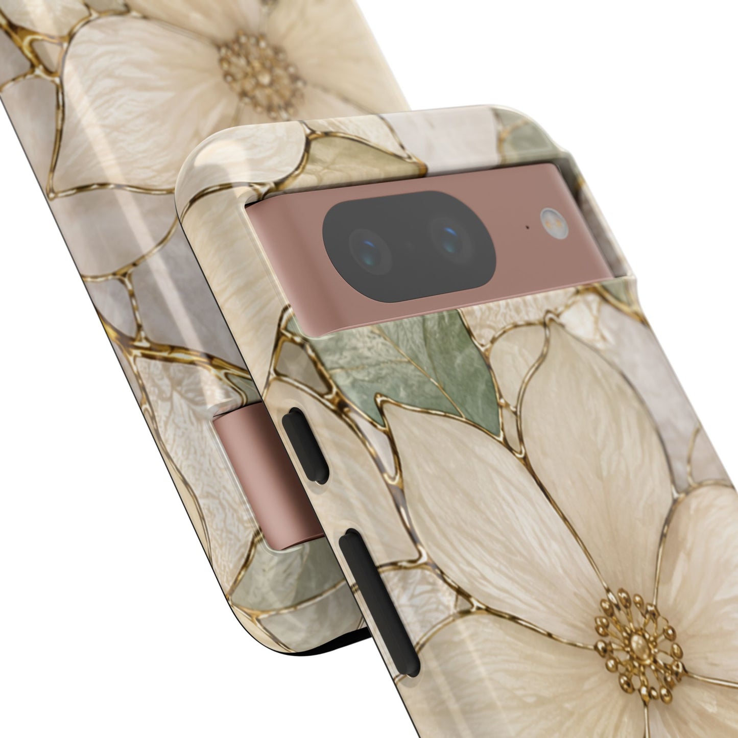 Ivory Bloom White Floral Tough Case - Stained Florals Collection Phone Case