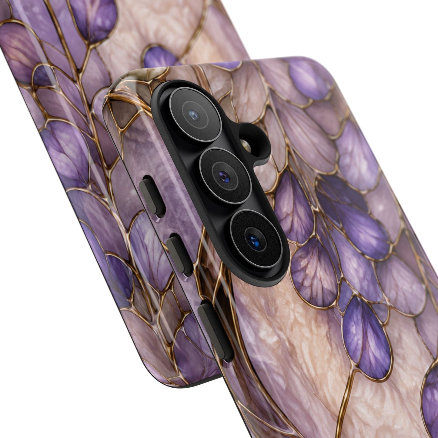 Wisteria Wilows Floral Lavender Vines Tough Phone Case- Stained glass floral collection