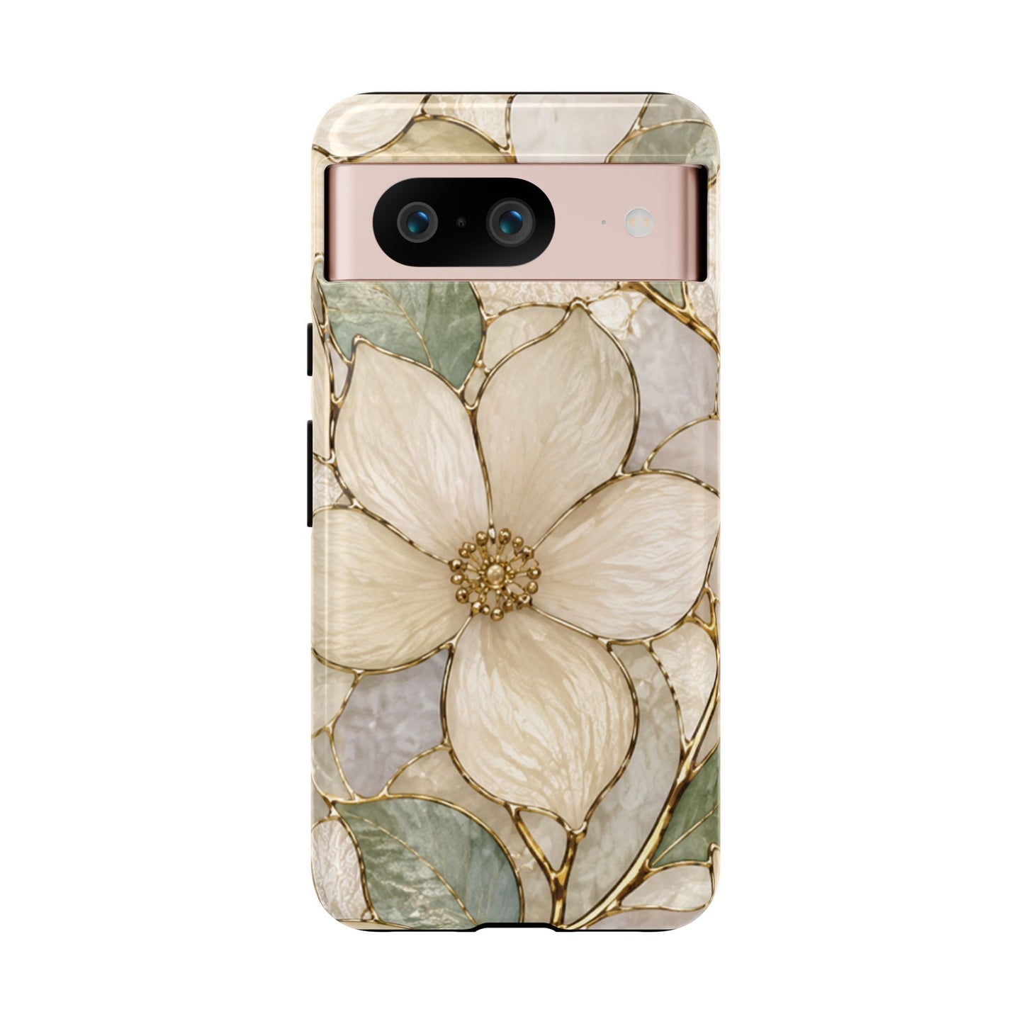 Ivory Bloom White Floral Tough Case - Stained Florals Collection Phone Case