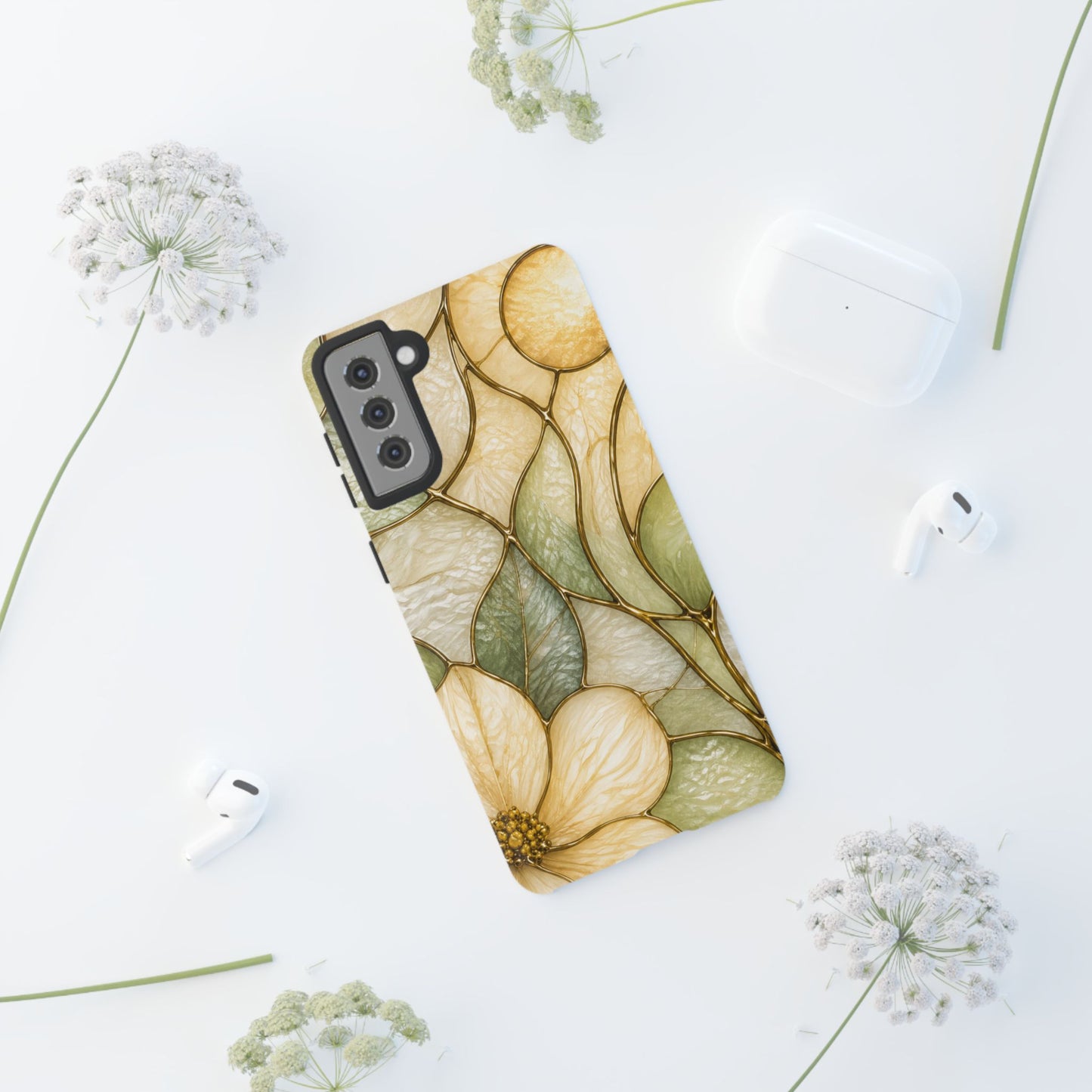 Sage & Sun Floral Stained Glass Tough Phone Case — Floral Protection