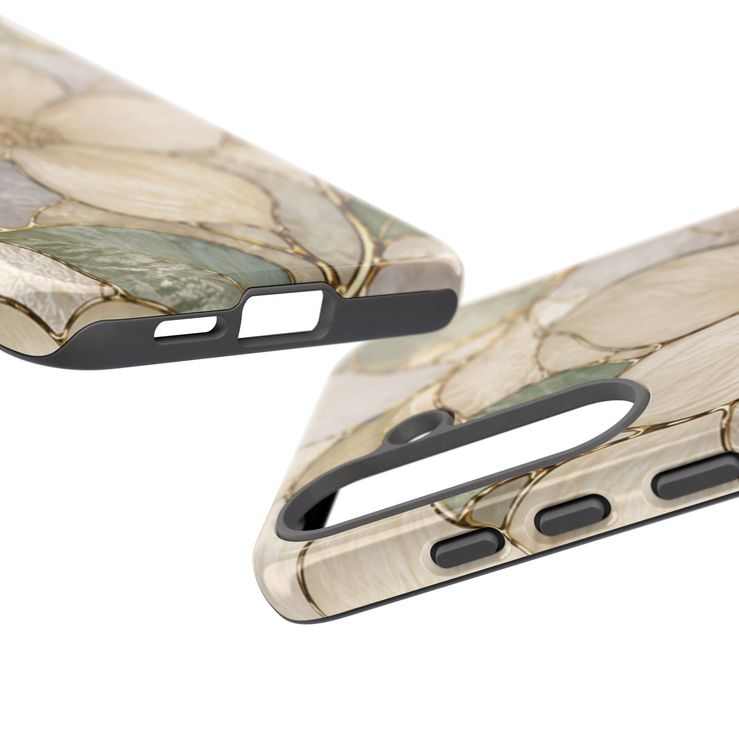 Ivory Bloom White Floral Tough Case - Stained Florals Collection Phone Case