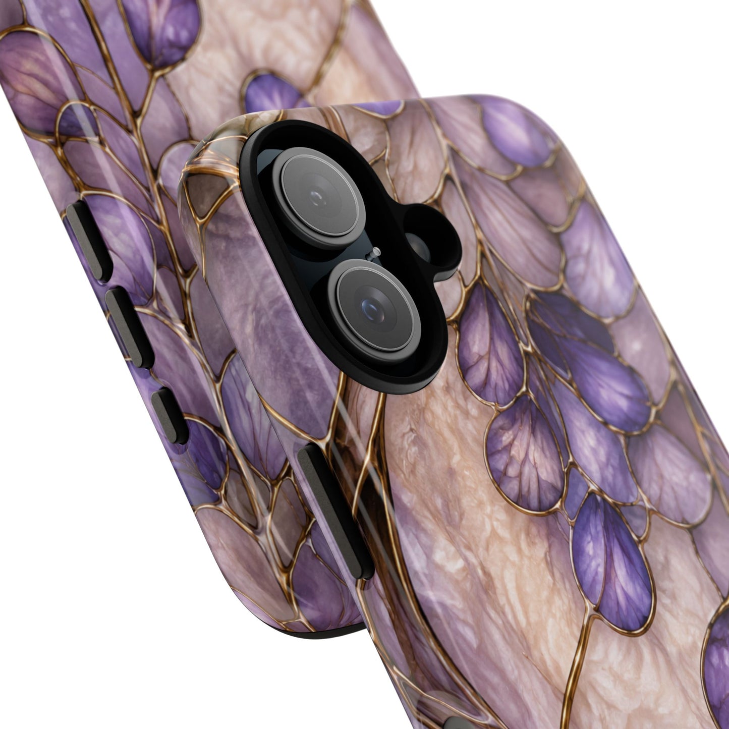 Wisteria Wilows Floral Lavender Vines Tough Phone Case- Stained glass floral collection