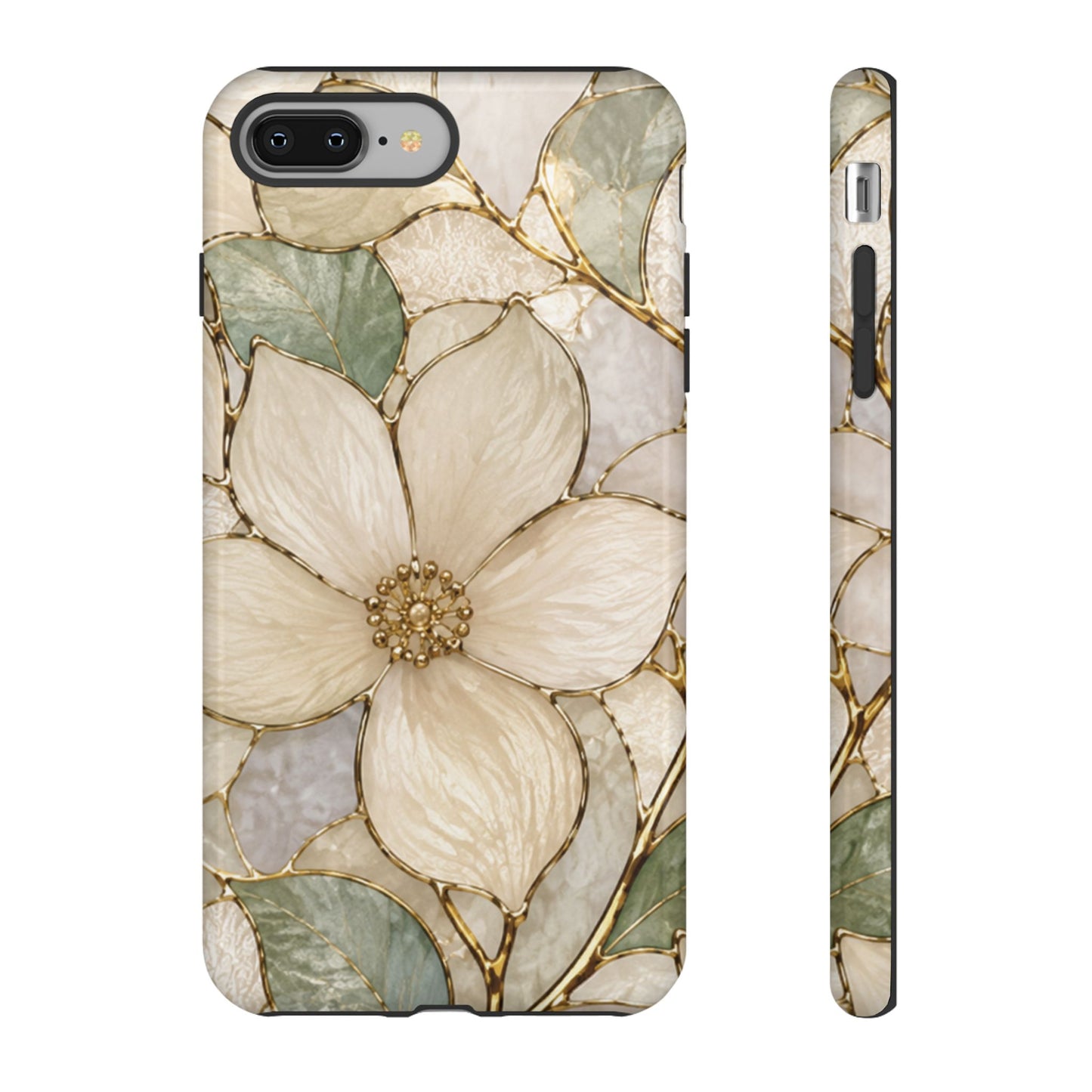 Ivory Bloom White Floral Tough Case - Stained Florals Collection Phone Case