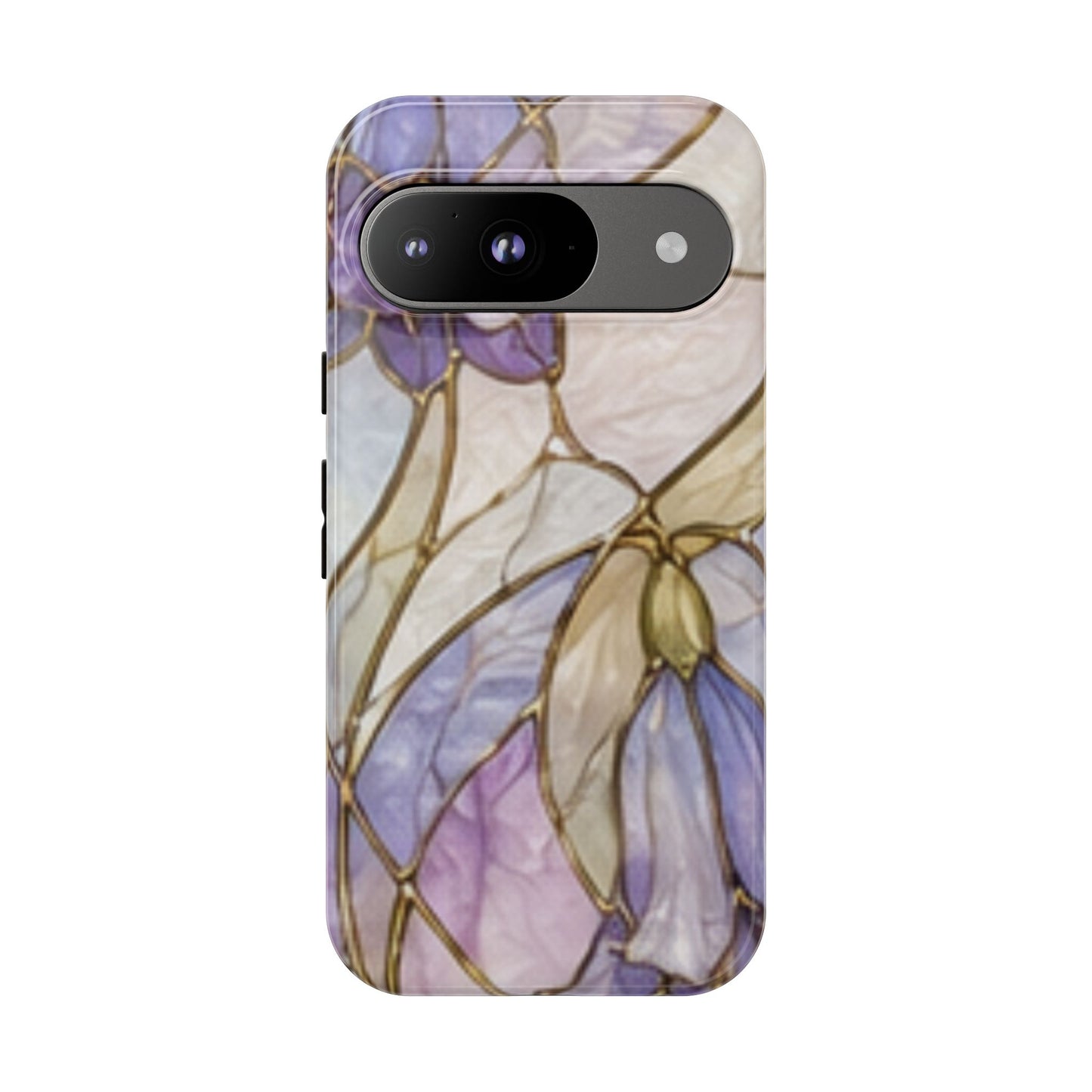 Lilac Meadows Stained Floral Glass Phone Case – Purple Lily Tough Case
