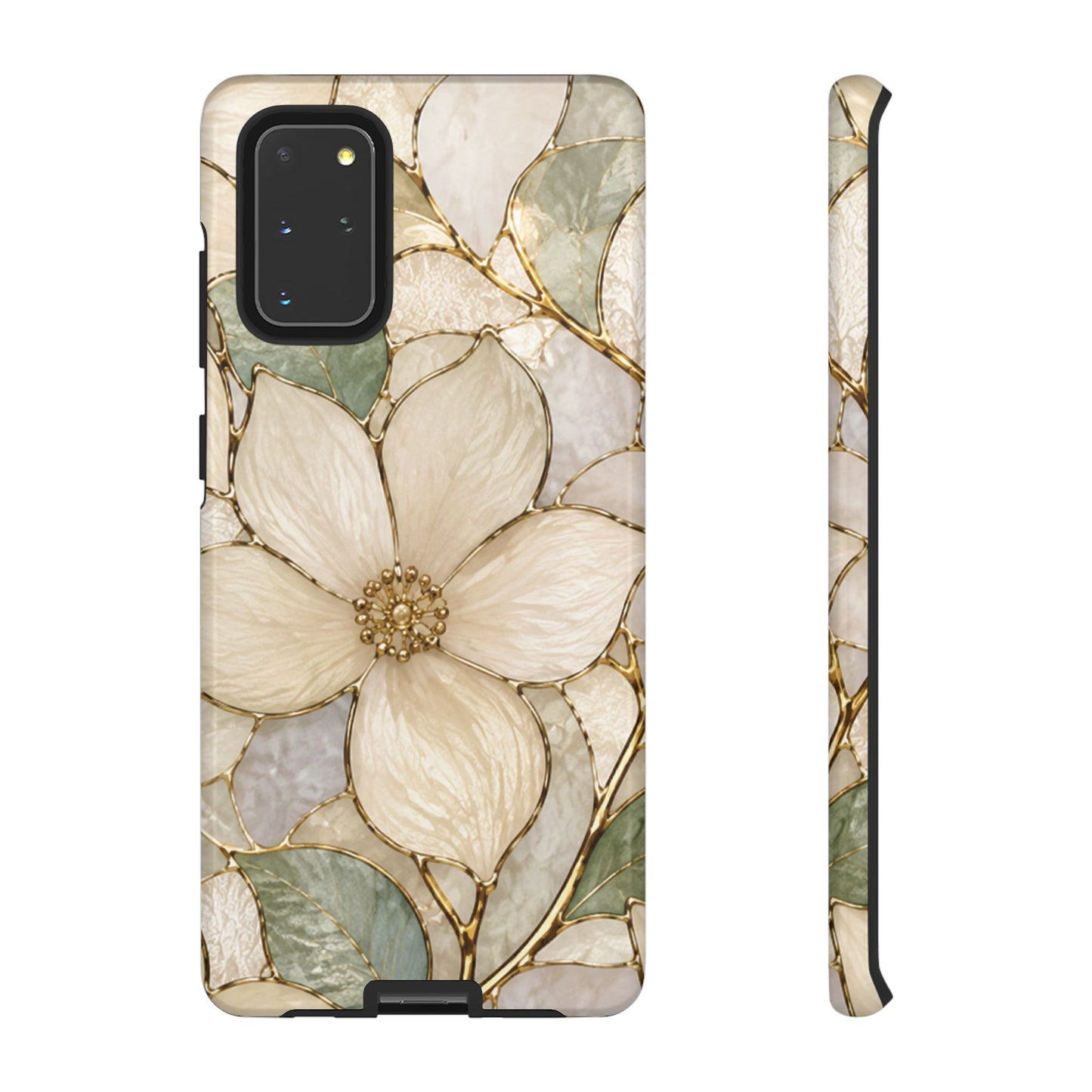 Ivory Bloom White Floral Tough Case - Stained Florals Collection Phone Case
