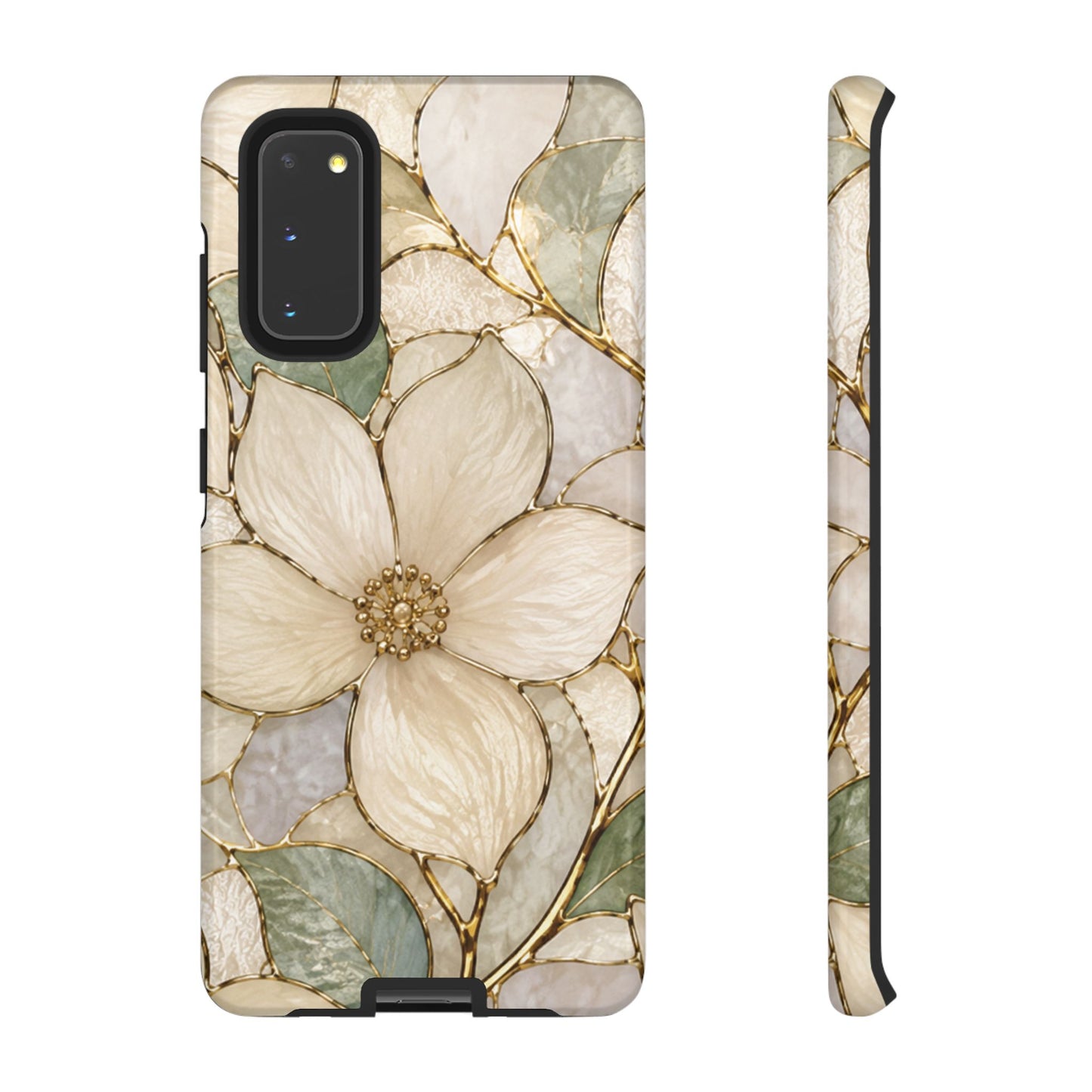 Ivory Bloom White Floral Tough Case - Stained Florals Collection Phone Case
