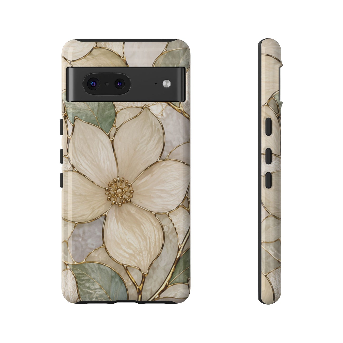 Ivory Bloom White Floral Tough Case - Stained Florals Collection Phone Case