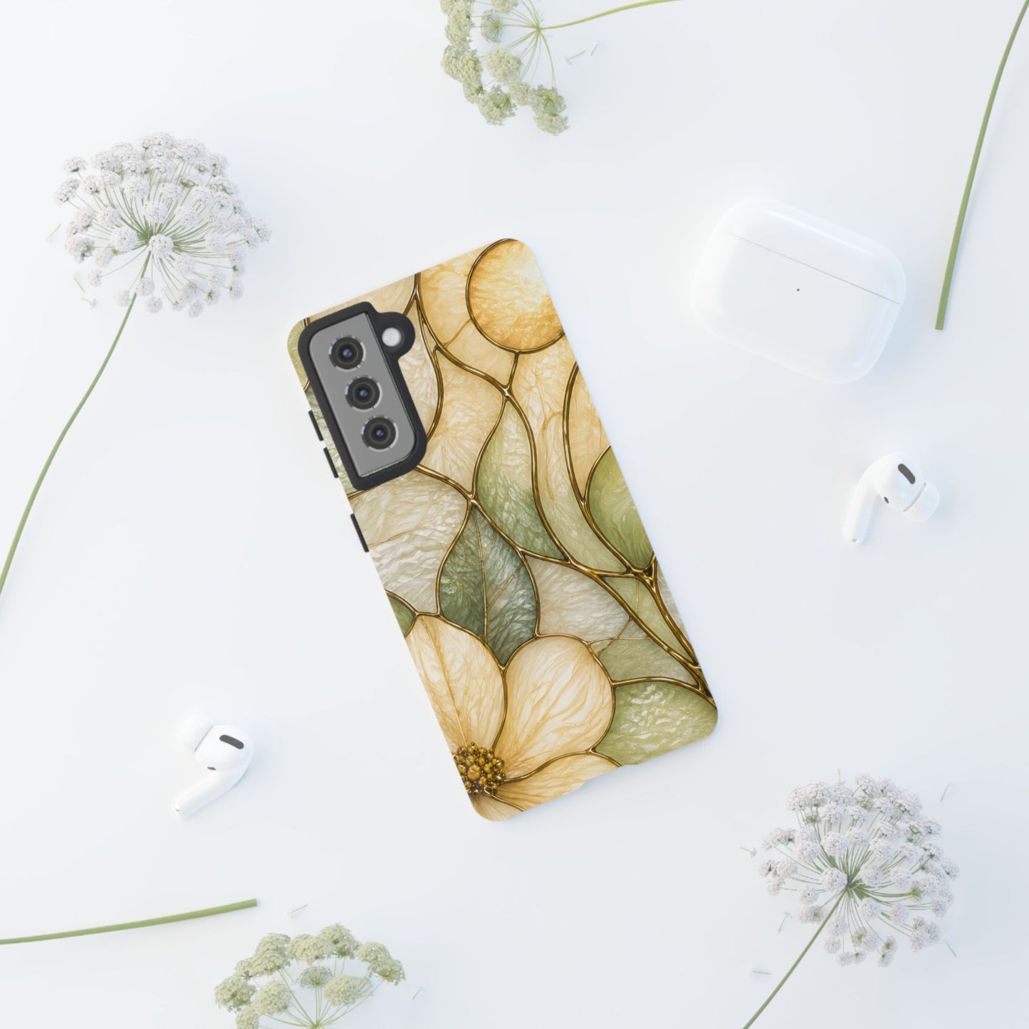 Sage & Sun Floral Stained Glass Tough Phone Case — Floral Protection
