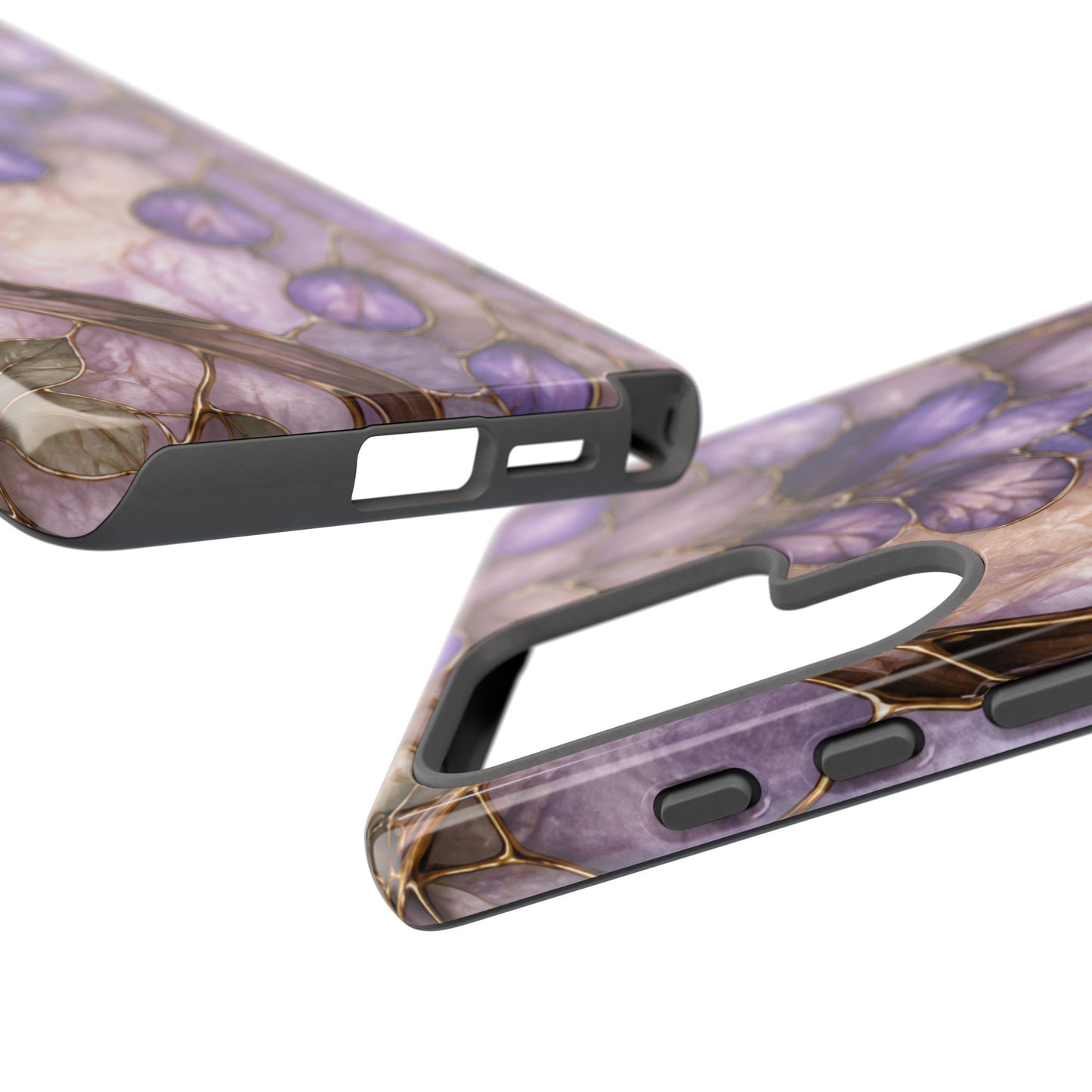 Wisteria Wilows Floral Lavender Vines Tough Phone Case- Stained glass floral collection