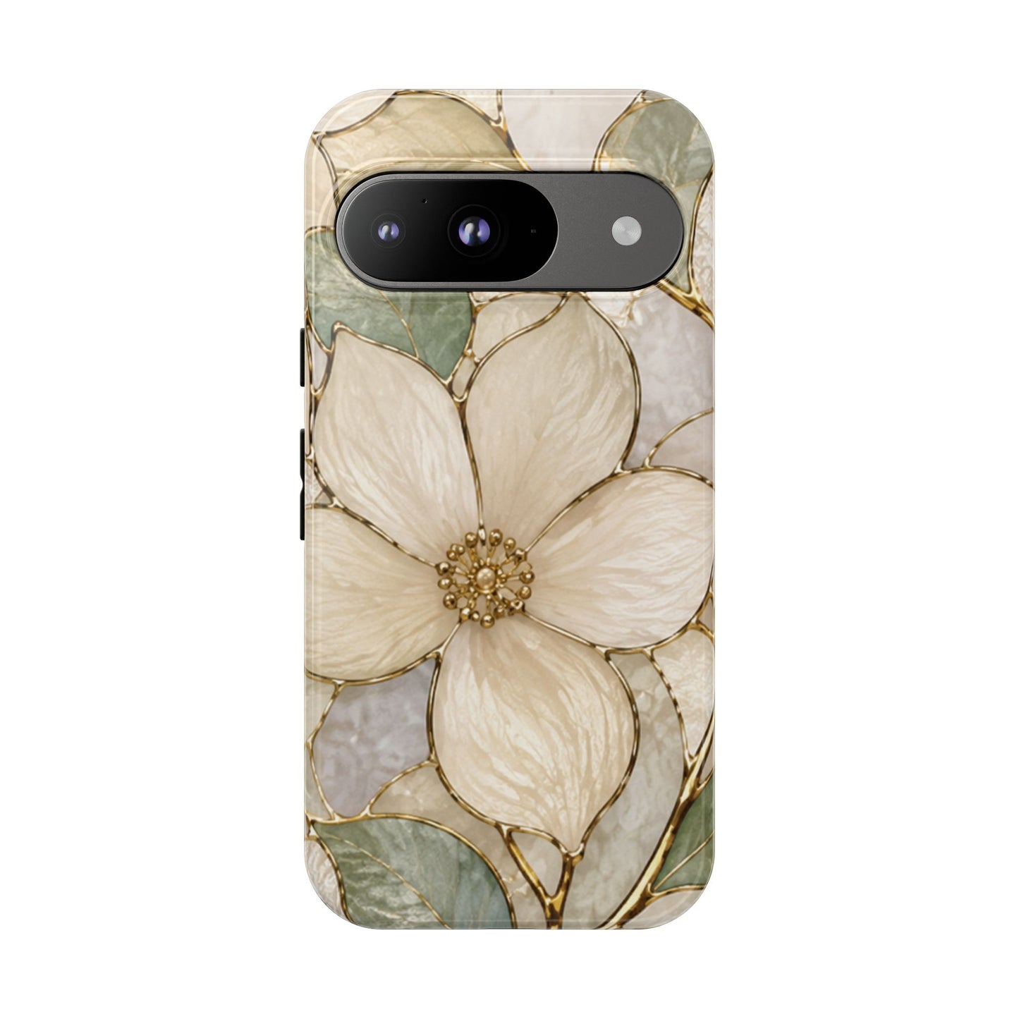 Ivory Bloom White Floral Tough Case - Stained Florals Collection Phone Case