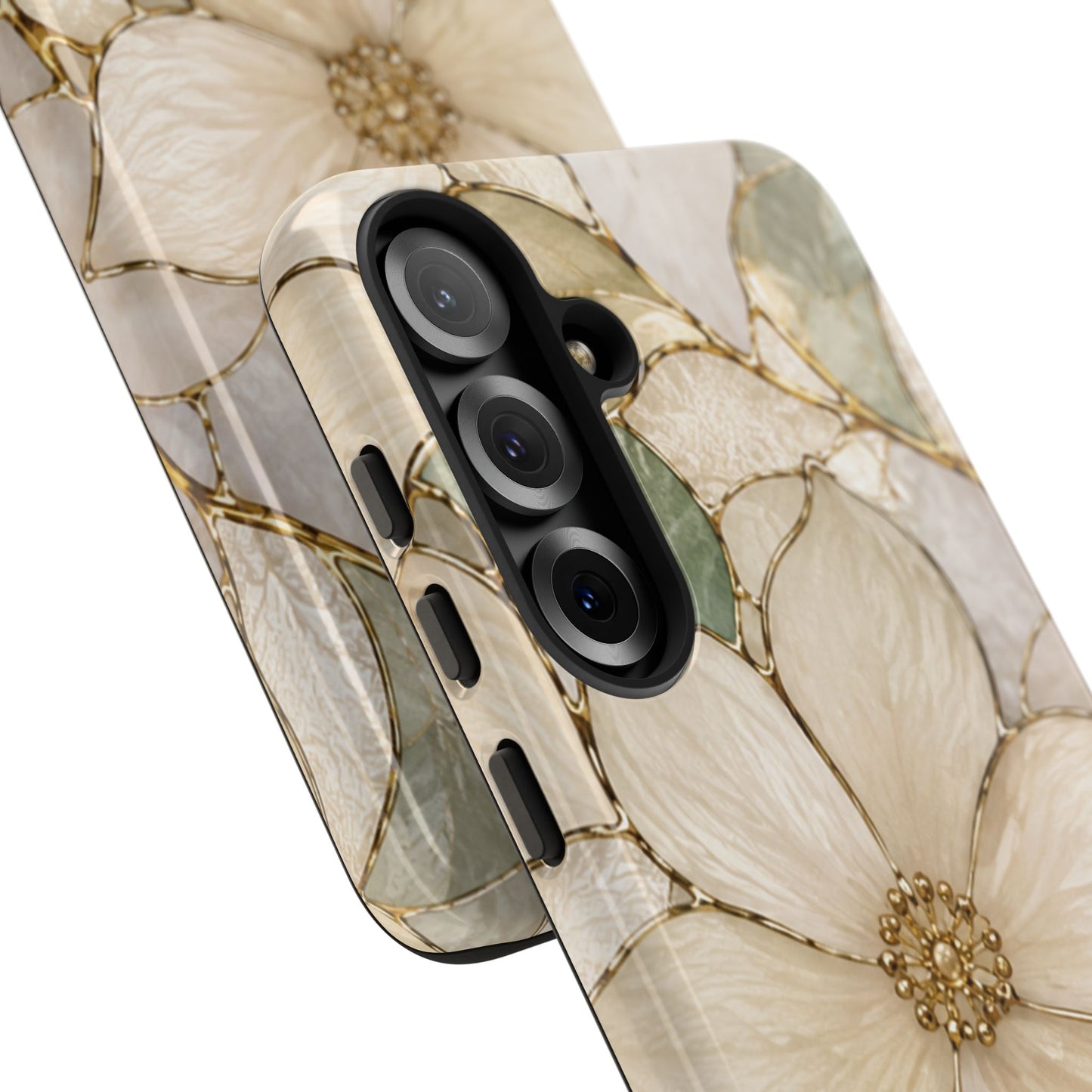 Ivory Bloom White Floral Tough Case - Stained Florals Collection Phone Case