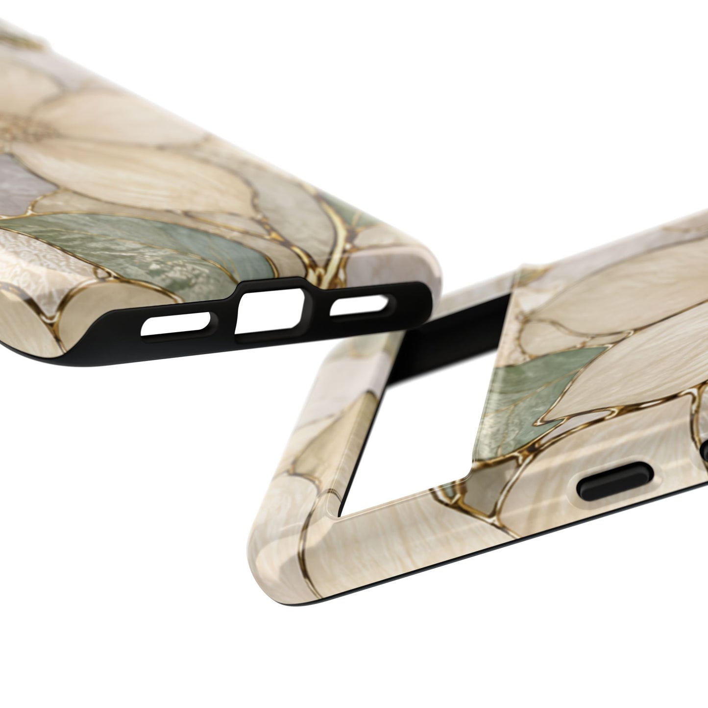 Ivory Bloom White Floral Tough Case - Stained Florals Collection Phone Case