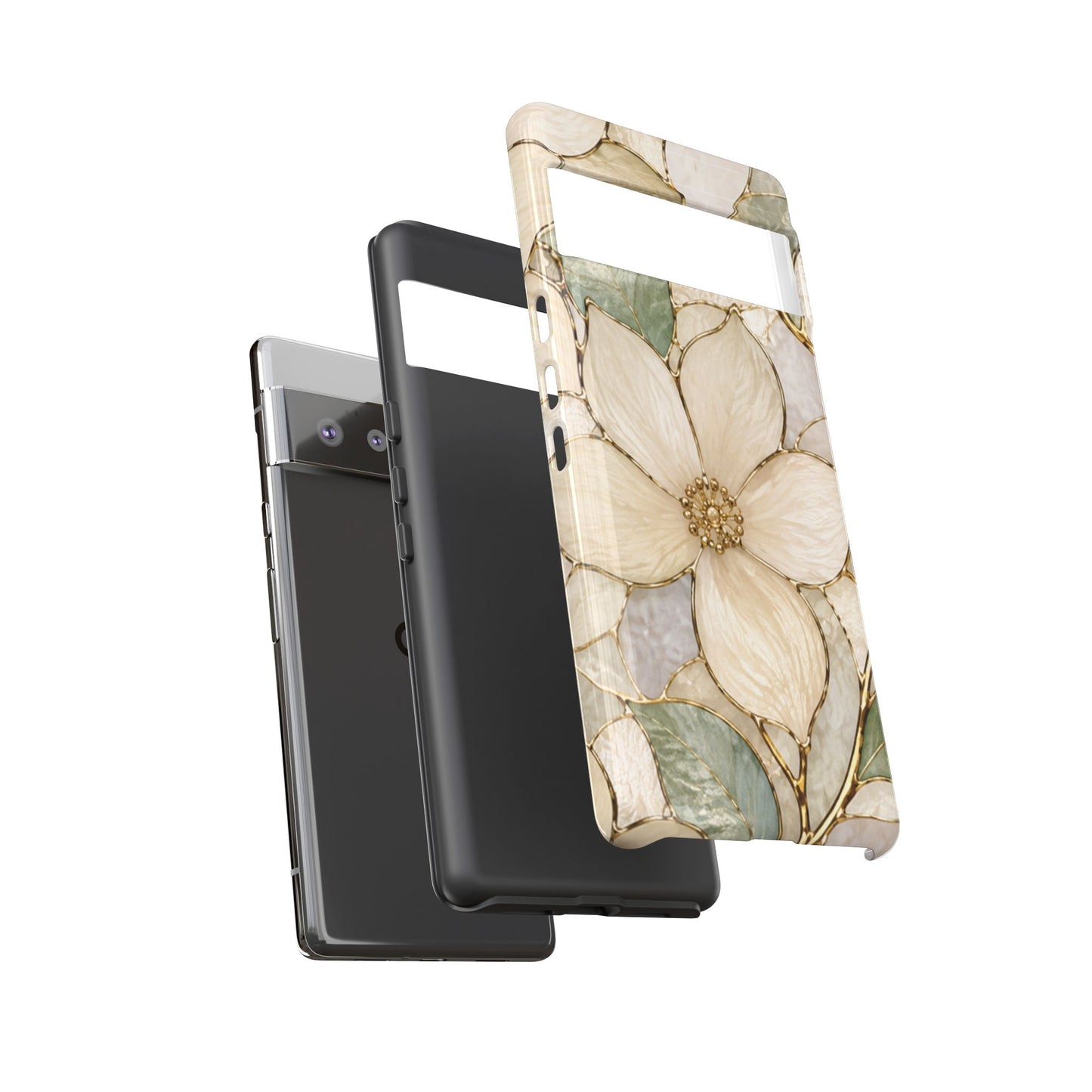 Ivory Bloom White Floral Tough Case - Stained Florals Collection Phone Case