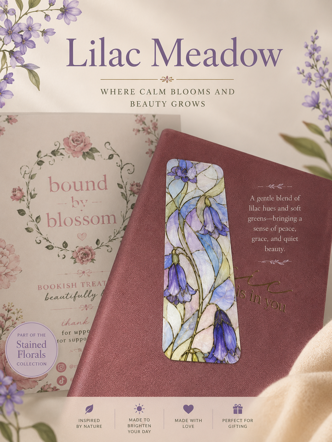 Bookmark - Stained Floral
