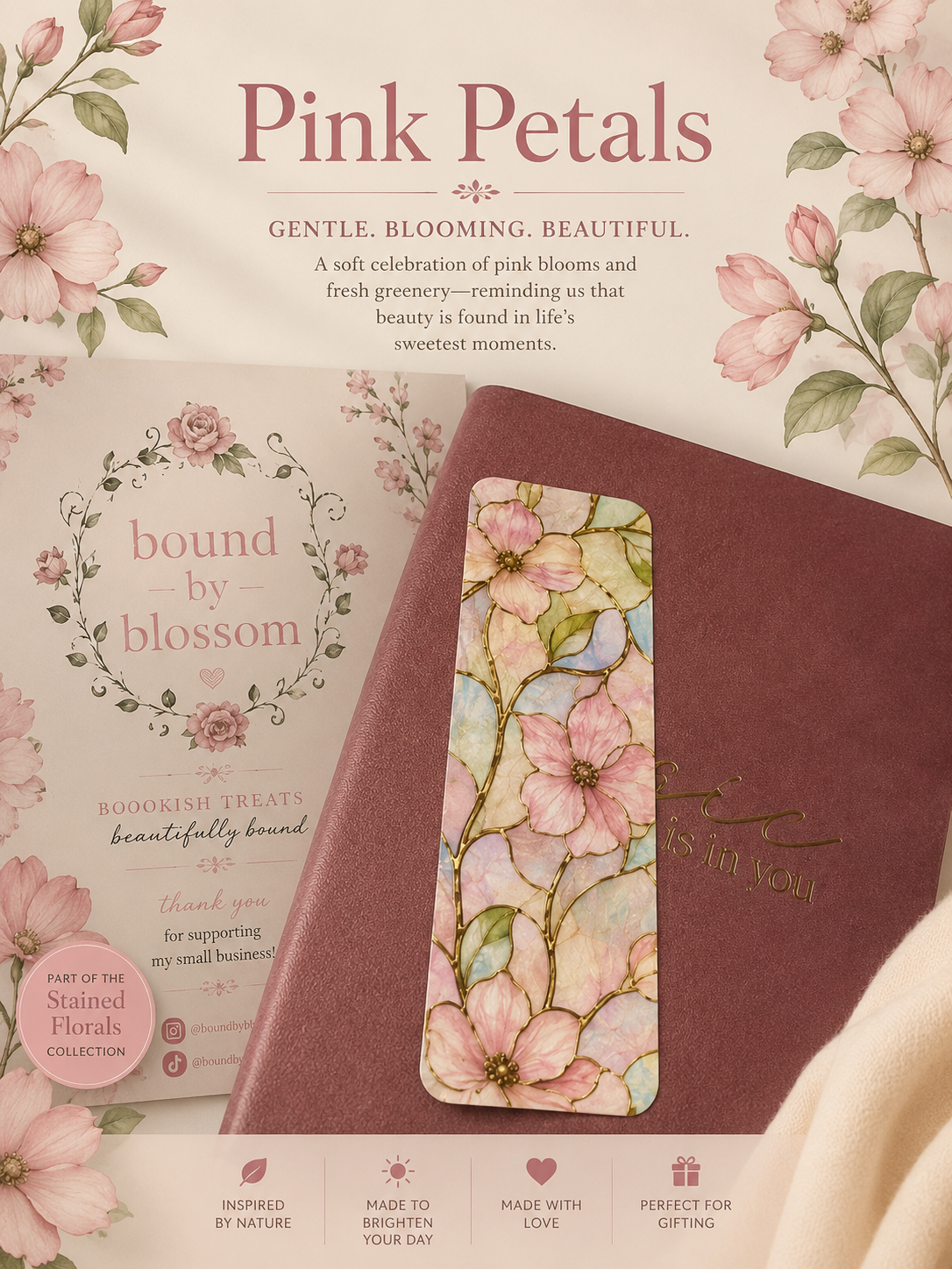 Bookmark - Stained Floral